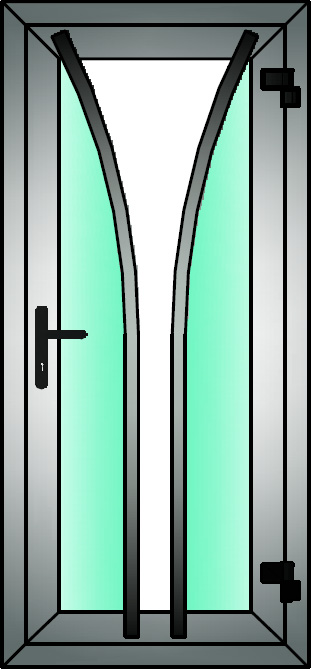 Woningdeur Model RVS pijp V1